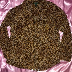 Vintage POLO Leopard print flannel